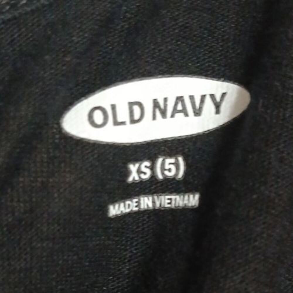 Old Navy Sleeveless Tank Dress Black & Floral Cotton Girls Size XS (5) - Picture 6 of 7
